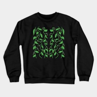 Green Creepers Plants with Yellow Flower Crewneck Sweatshirt